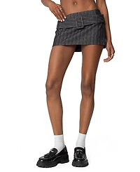 Edikted Textured Buckled Mini Skort