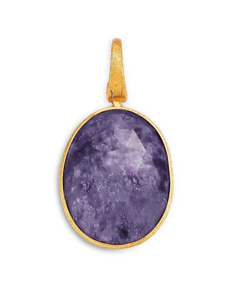 Marco Bicego 18K Yellow Gold Lunaria Color Charoite Oval Pendant