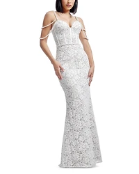 Dress the Population Antoinette Embellished Lace Gown