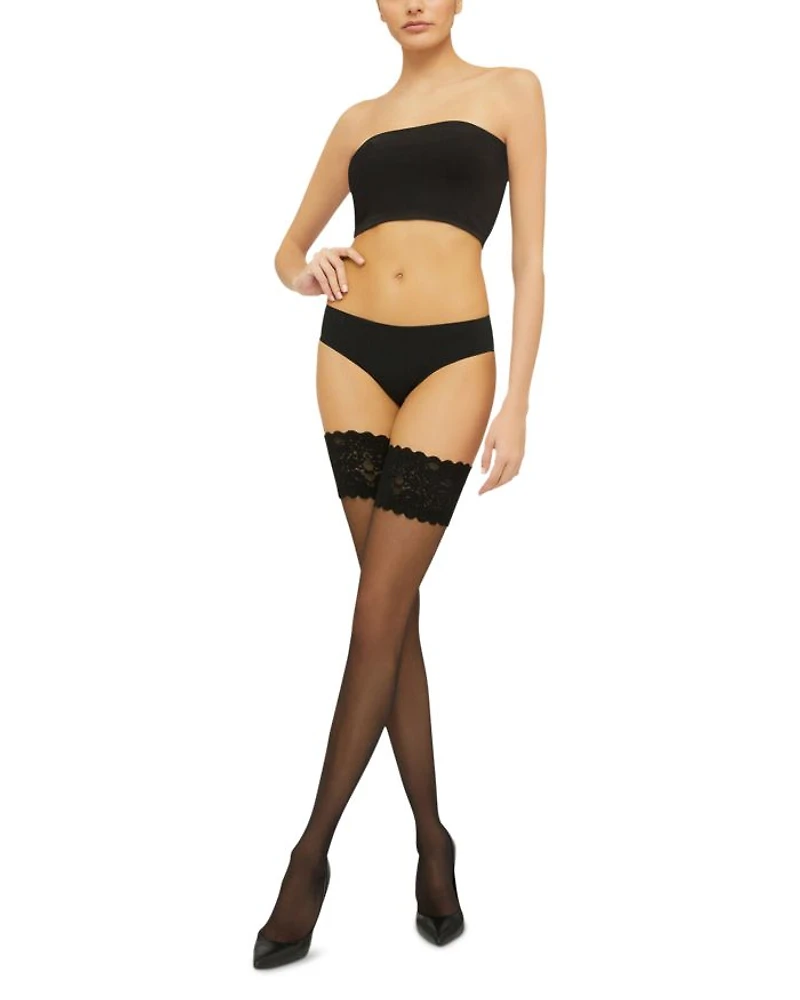 Satin Touch Stay-Up Thigh-Highs