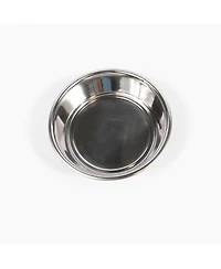Tall Clear Triple Dog Bowl Feeder with 2 Quart Silver Bowls