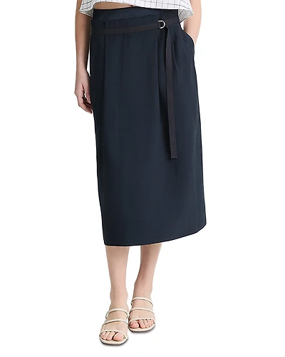 Vince Double Waistband D Ring Skirt