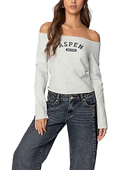 Edikted Ski Club Off Shoulder Top