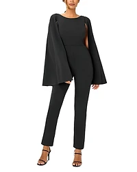 Knit Crepe Cape Jumpsuit