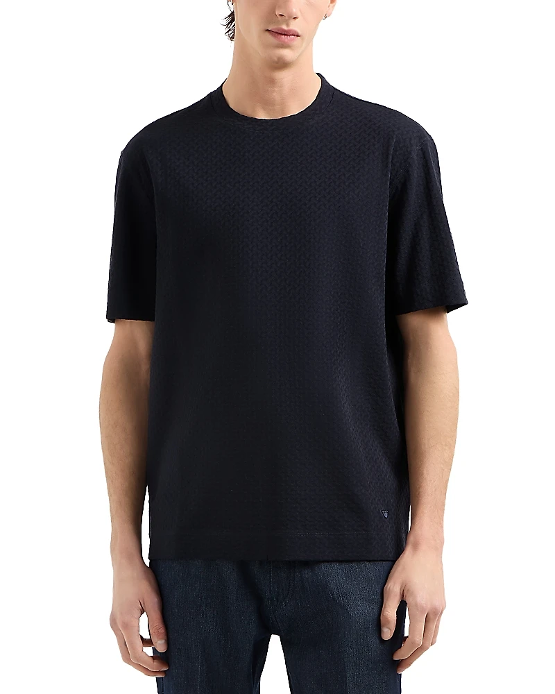 Emporio Armani Jacquard Basketweave Tee