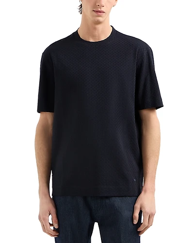 Emporio Armani Jacquard Basketweave Tee