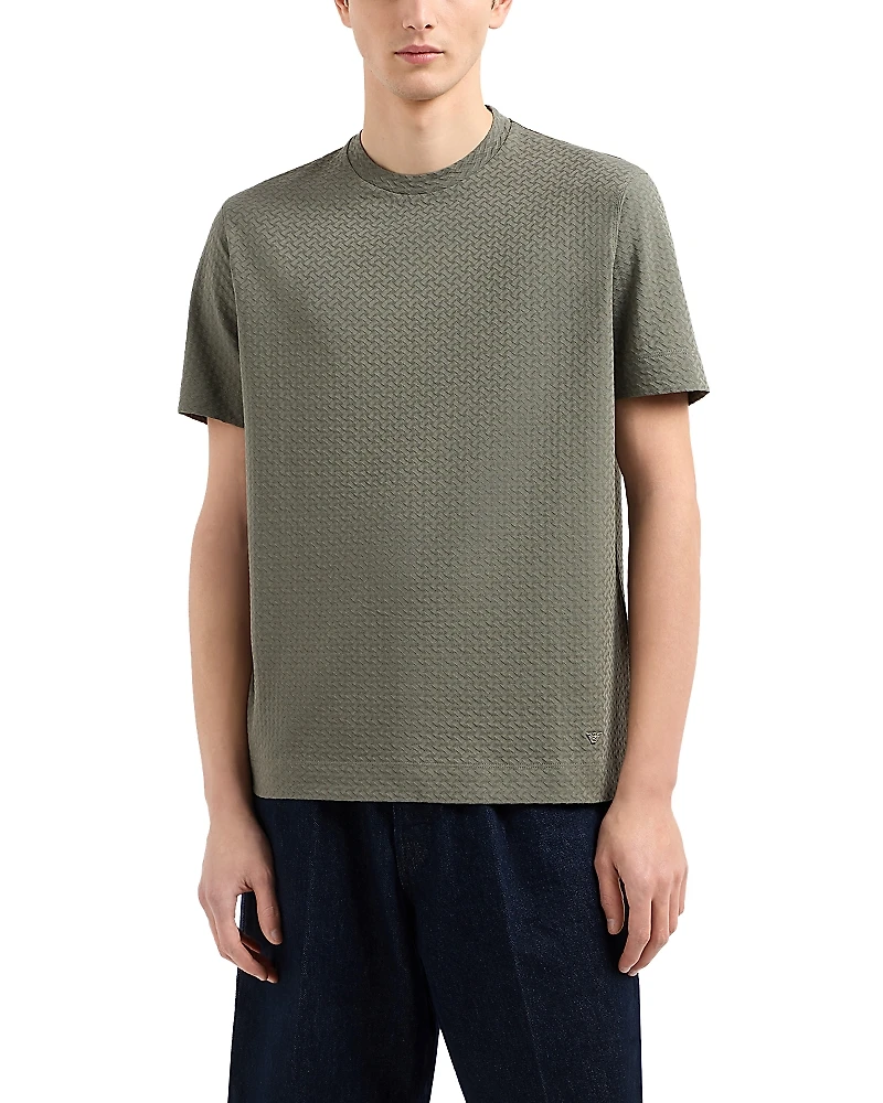 Emporio Armani Jacquard Basketweave Tee