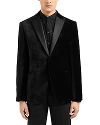 Emporio Armani Slim Fit Embossed Velvet Dinner Jacket