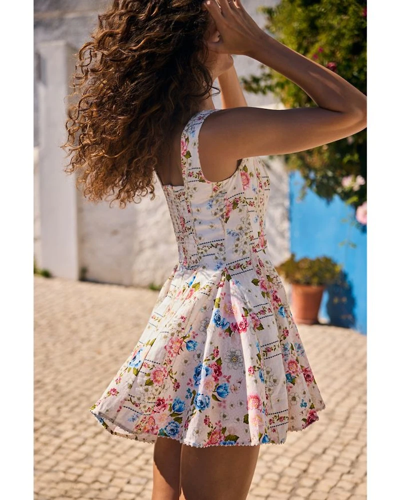 Kristen Meraki Floral Mini Dress