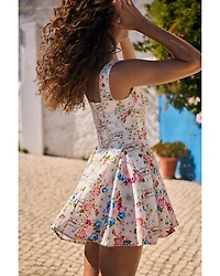 Kristen Meraki Floral Mini Dress