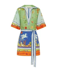 Surrealist Linen Mini Dress