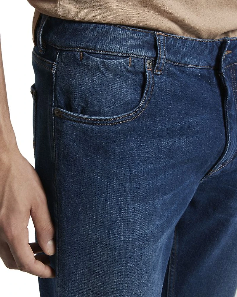 Regular Fit Washed Jeans Blue