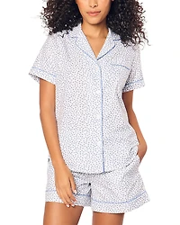 Petite Plume Bluehearts Twill Short Sleeve Set