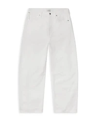 Miro High Rise Ankle Barrel Jeans Soft White