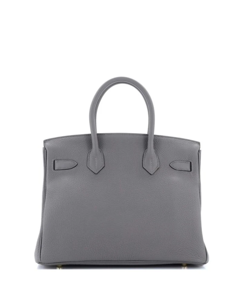 Birkin 30 Handbag Grey Togo with Gold Hardware