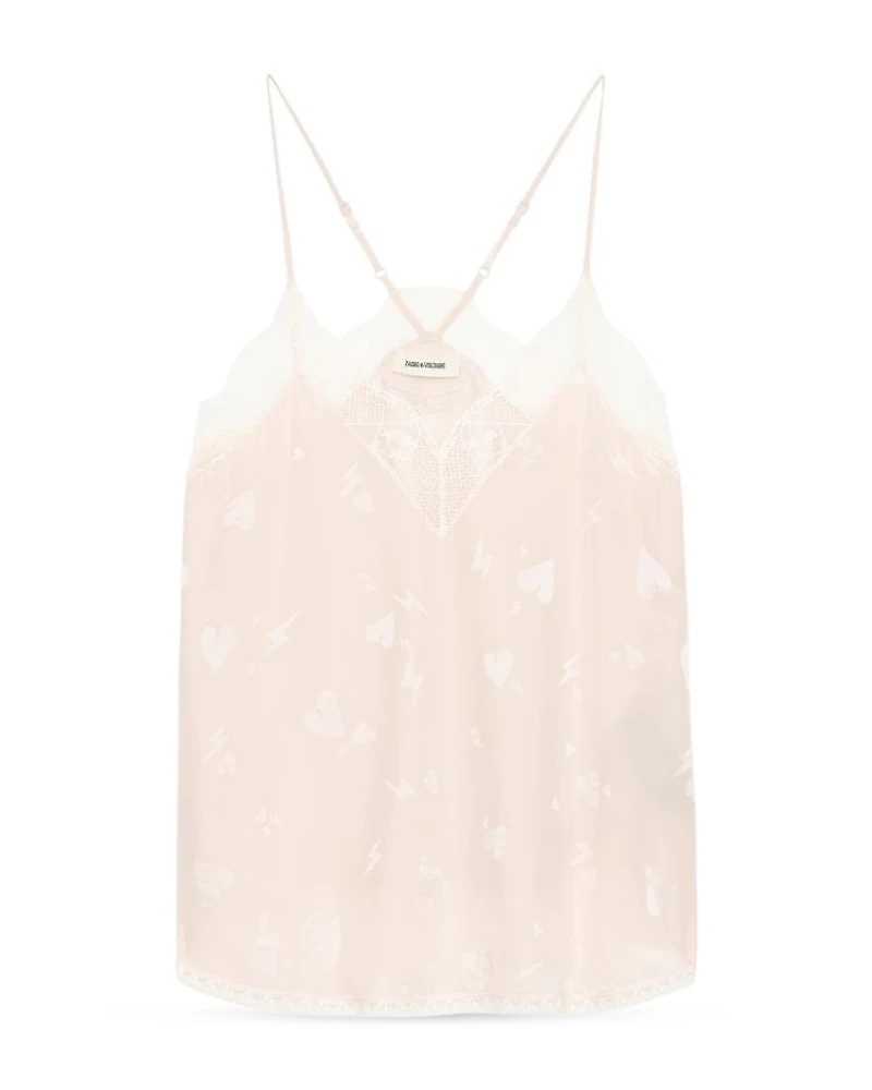 Christy Silk Flash Heart Camisole