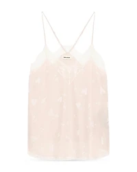 Christy Silk Flash Heart Camisole