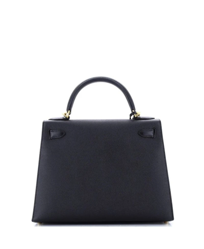 Kelly 28 Handbag Black Epsom with Gold Hardware