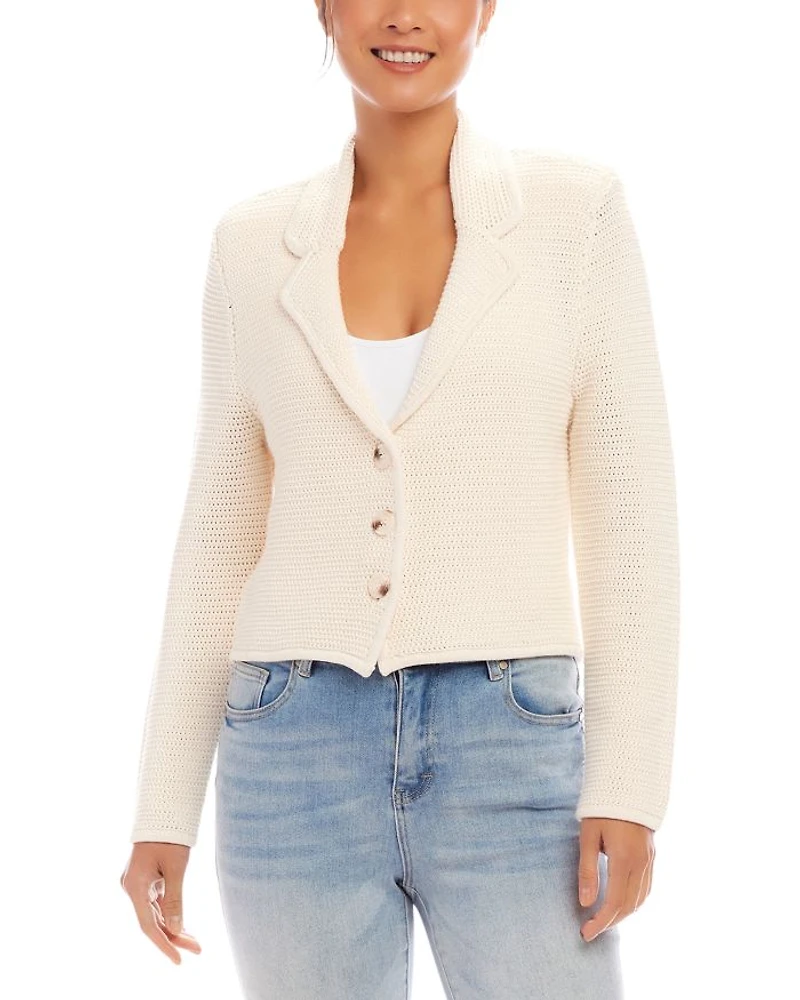 Button Up Blazer Sweater