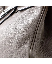 Pre-Owned Hermes Birkin 30 Handbag Grey Clemence with Palladium Hardware