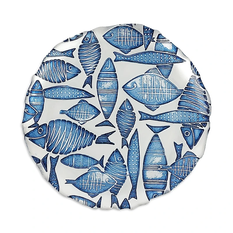 Vietri Isola Glass Salad Plate