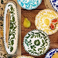 Arezzo Green Narrow Oval Platter