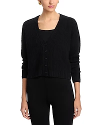 Eileen Fisher Cropped V Neck Cardigan
