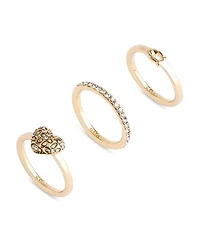 Signature Quilted Heart Ring Set
