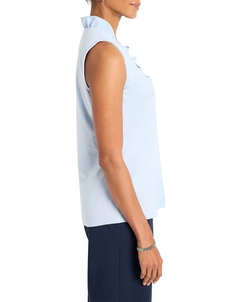 Ruffled V Neck Tank Top