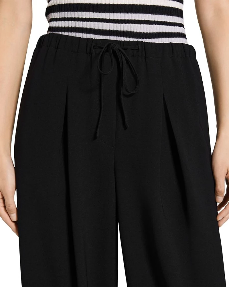 Pleated Drawstring Pants