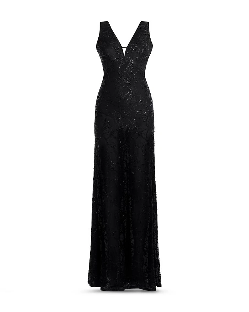 Embellished Cutout Gown