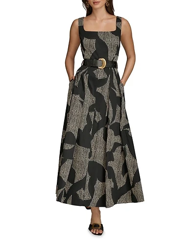 Printed Square Neck Maxi Dress