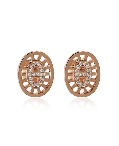 Pre-Owned HERMES Chaine d'ancre 18k Rose Gold Earrings