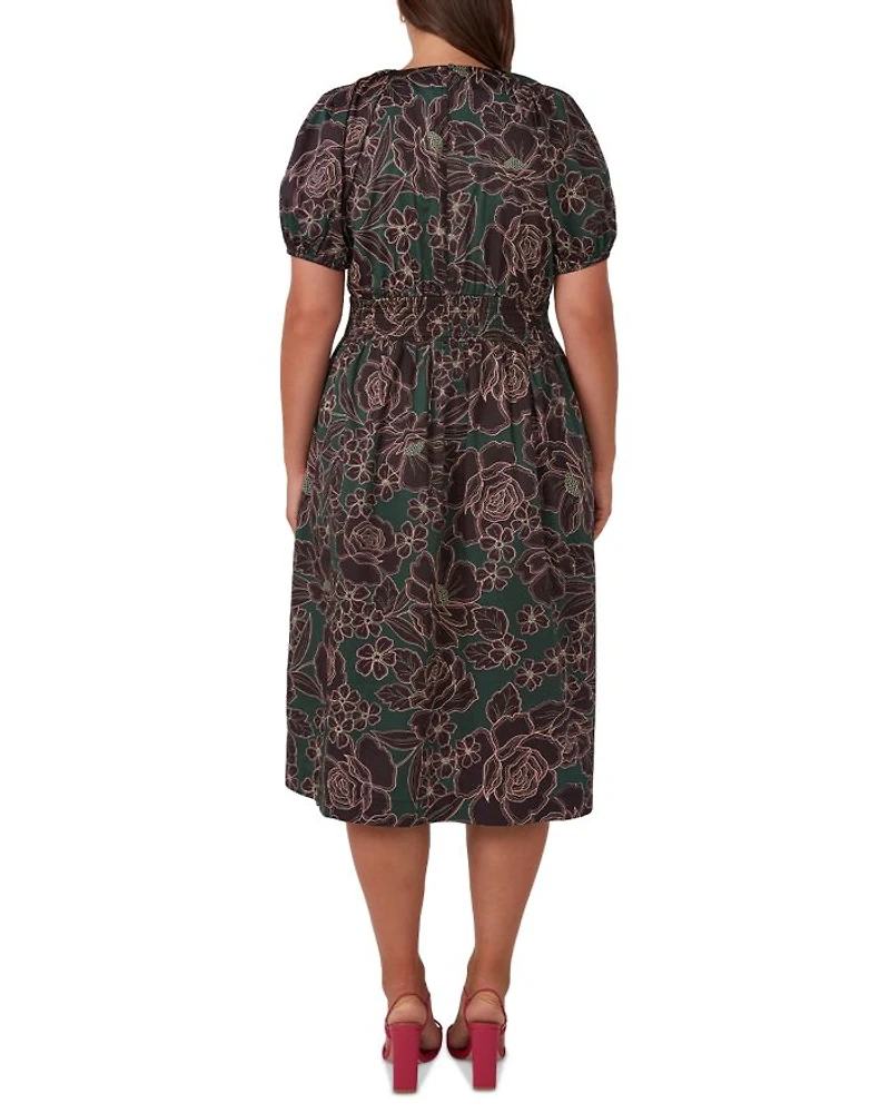 Wildflower Raglan Sleeve Midi Dress