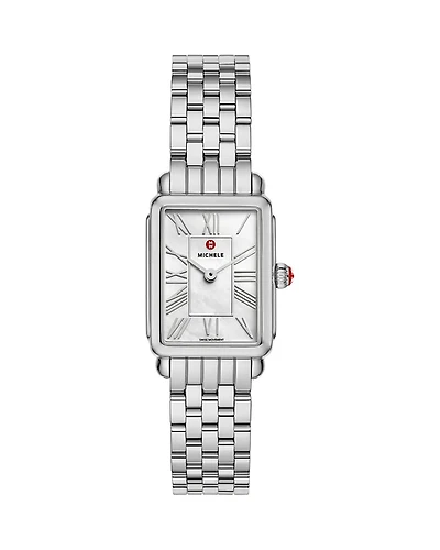 Michele Deco Park Stainless Steel Watch, 23mm x 29mm