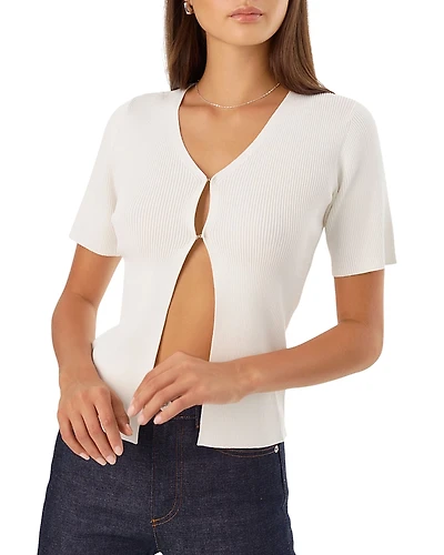 Lamarque Aurelie Ribbed V Neck Top