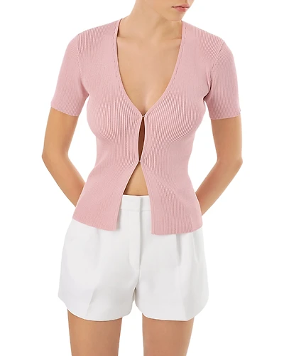 Lamarque Aurelie Ribbed V Neck Top