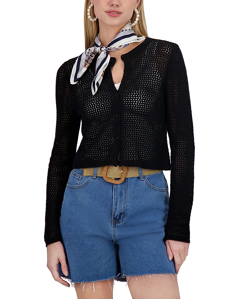 Point Wide Knit Cardigan