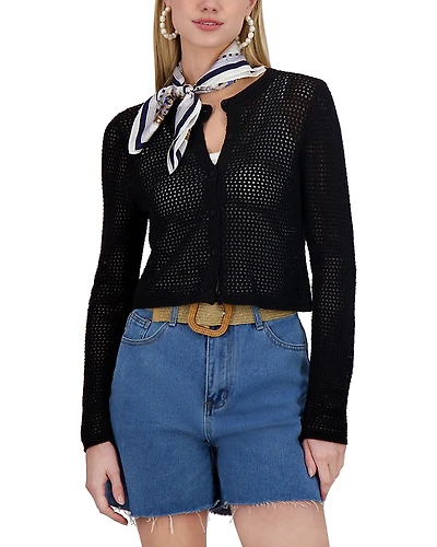 Point Wide Knit Cardigan