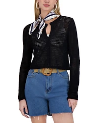 Point Wide Knit Cardigan