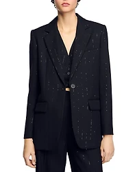 Sandro Sequin Suit Jacket