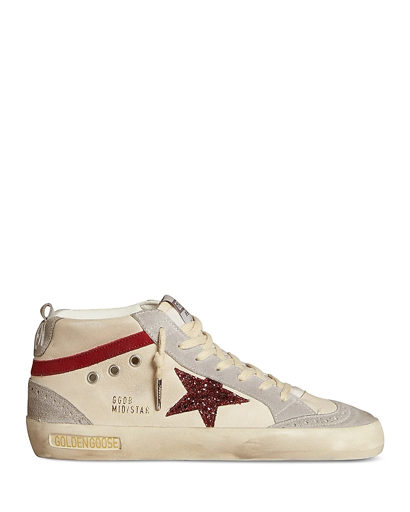 Golden Goose Unisex Mid Star Lace Up Sneakers