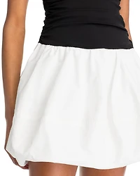 Amari Ruched Bubble Hem Mini Dress