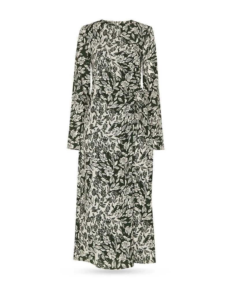 Cut Stems Ruched Side Dress