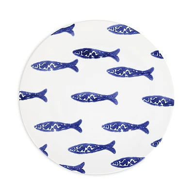 Vietri Santorini Minnows Dinner Plate