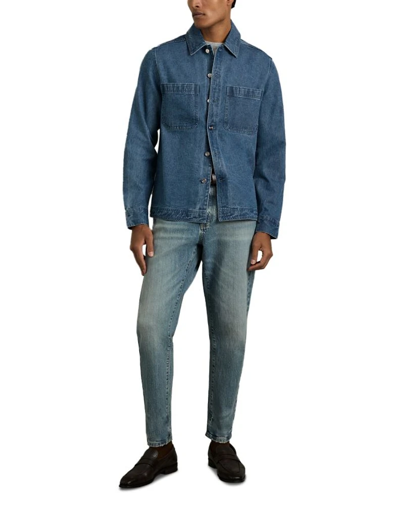 Tore Long Sleeve Denim Overshirt