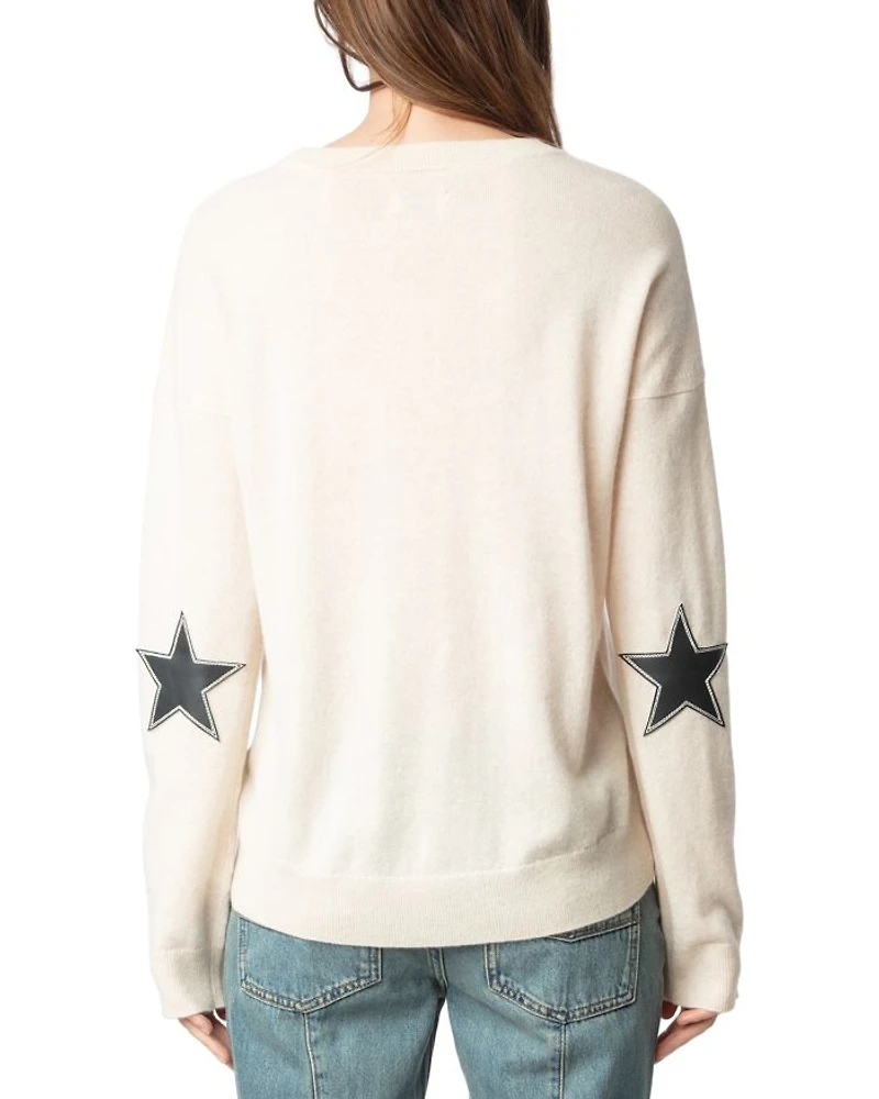 Cici Star Patch Cashmere Sweater