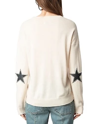 Cici Star Patch Cashmere Sweater