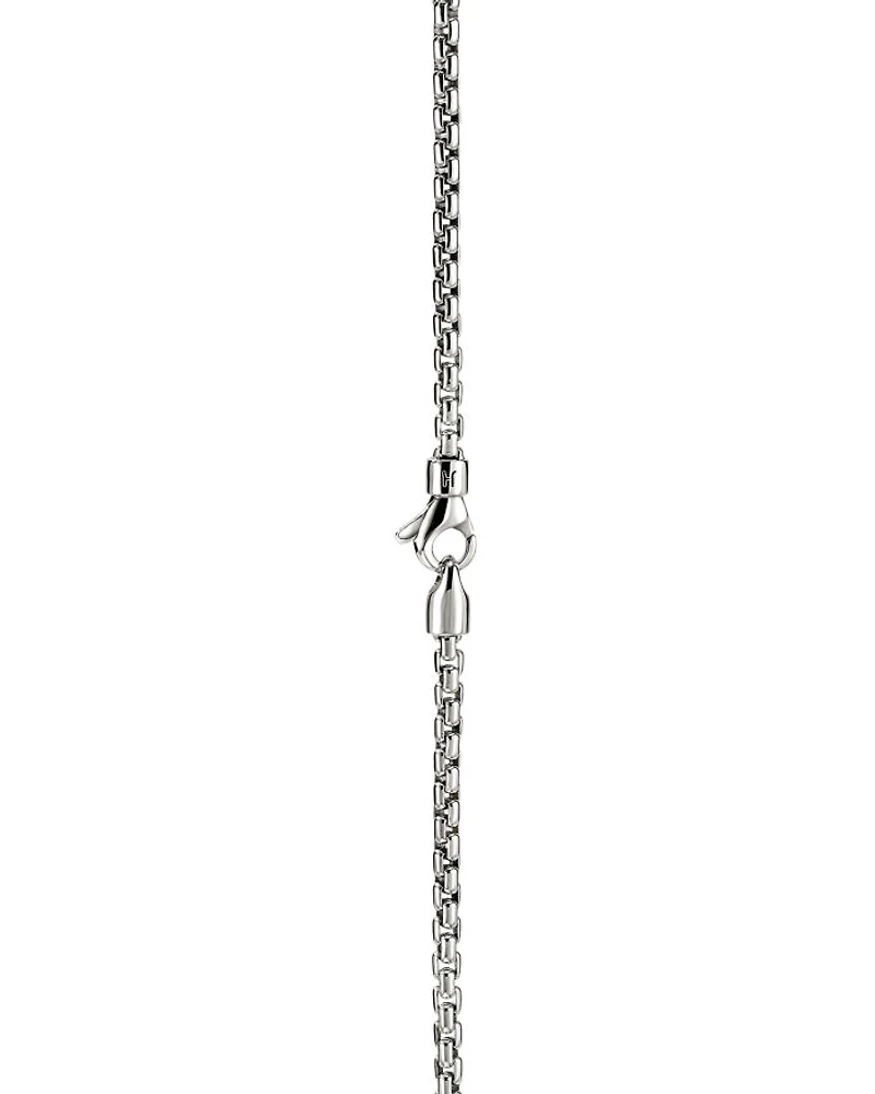 Sterling Silver Chain Box Link Necklace