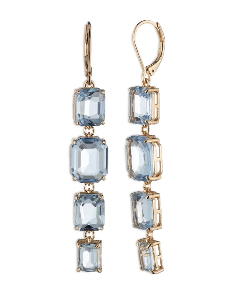 Linear Stone Drop Earrings, 2.7"L